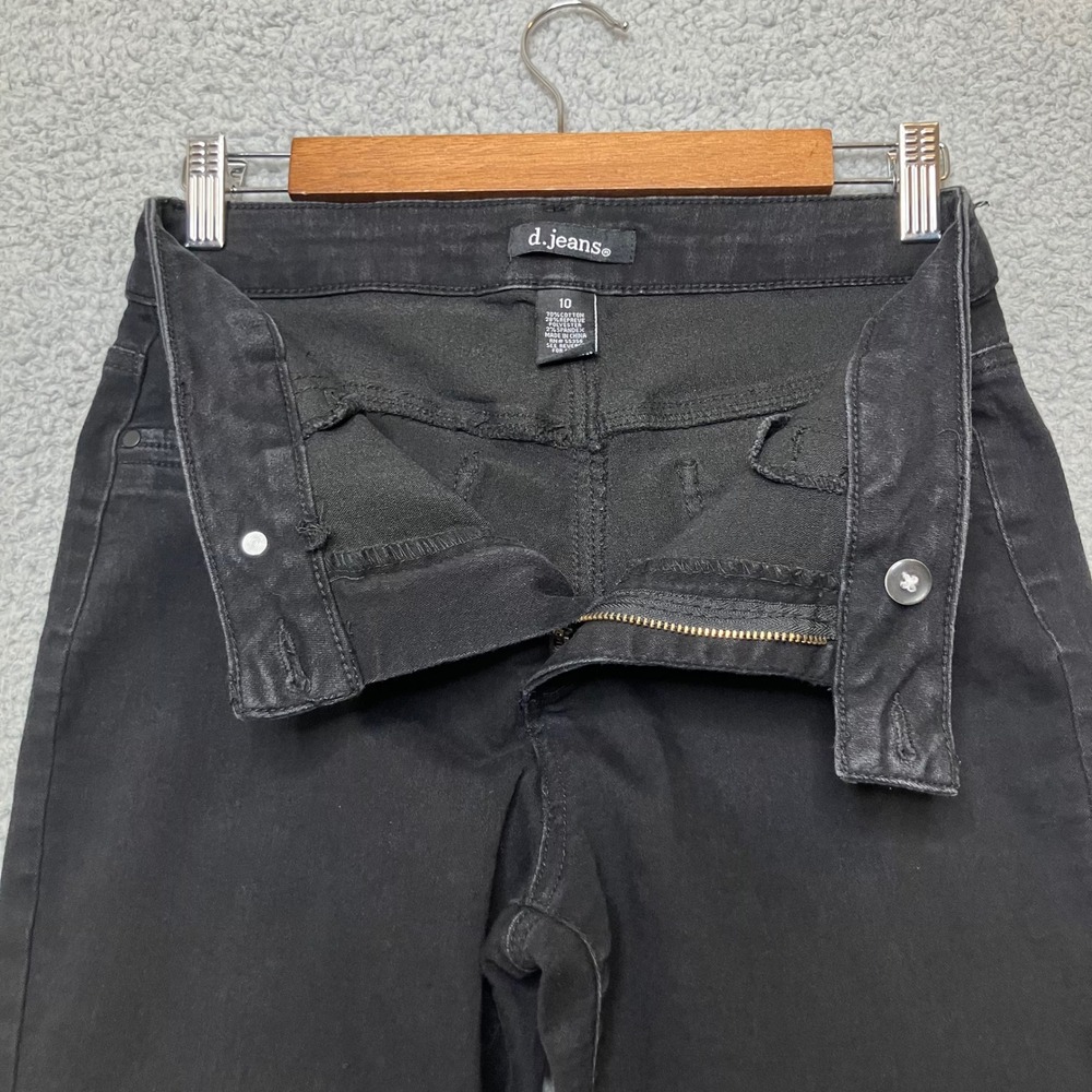 d.jeans High Rise Repreve Jeans Women 10 Black Denim Skinny Stretch Minimal - Picture 4 of 7